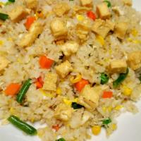Tofu Fried Rice · Vegetarian. Served with steamed rice.