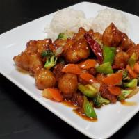 General Tso'S Chicken · Served with steamed rice.