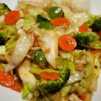 Gluten-Free Vegetables · Gluten free. Served with steamed rice.