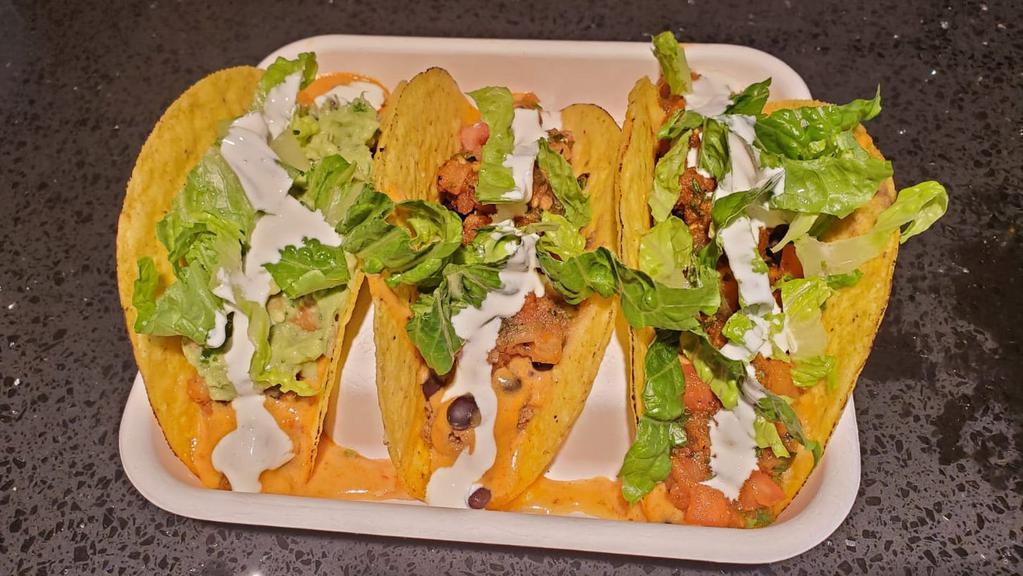 Shredded Beef Taco · Comes with Lettuce and cheese.