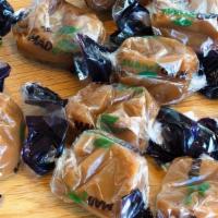 10 Sea Salt Caramels · Ten individually wrapped soft caramels with delicate sea salt throughout.