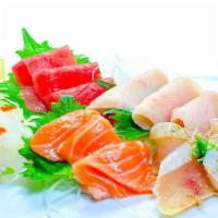 Sashimi Deluxe · Fifteen pieces assorted sashimi.

*Raw. These items are served raw or undercooked based on y...