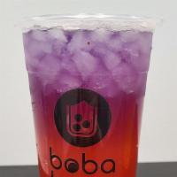 Butterfly Pea Lemonade, Strawberry · Butterfly Pea Tea, Lemonda, Strawberry Syrup