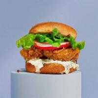 Twister Chicken Burger · Break from the burger with some crispy fried chicken topped, crispy lettuce, tomatoes served...