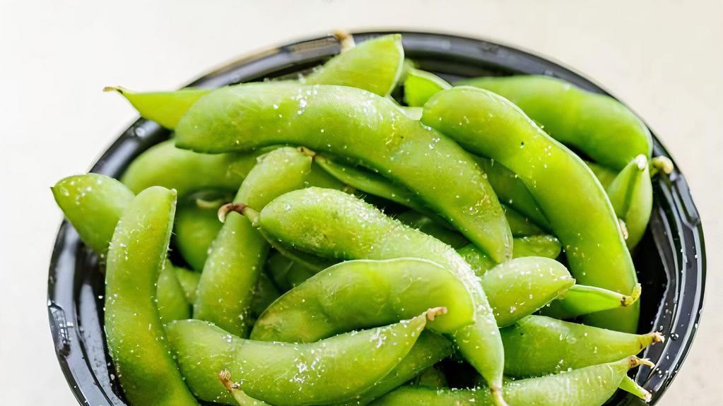 Edamame · Lightly salted soybeans in the pod.