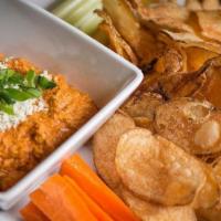 Buffalo Chicken Dip · If you can’t handle it, don’t order it! No refunds! shredded buffalo chicken / cheddar / ble...