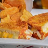 Grilled Cheese · American / swiss / provolone / tomatoes / sourdough. Add Bacon, Ham, Pastrami or Turkey for ...