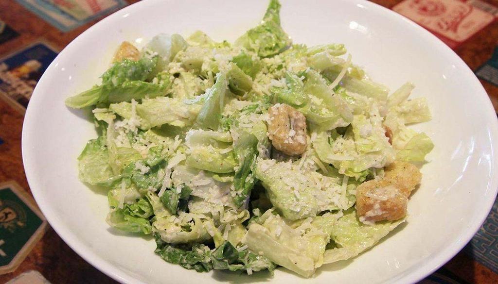 Classic Caesar · reggiano / croutons / Caesar dressing. Add Chicken for an additional price.

*These items may contain raw or undercooked ingredients. Consuming raw or undercooked meat, poultry, seafood, or egg may increase your risk for a foodborne illness. Please consult your physician or public health official for further information.*