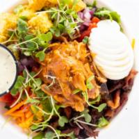 Pork Or Chicken Cobb Salad · Smoked pulled pork or chicken tossed with Hazy IPA BBQ sauce or smoked trout, mixed greens, ...