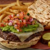 Southwestern Burger · Grilled 8 Oz. Black Angus, Pepper Jack Cheese, Pico De Gallo, Guacamole & Chipotle Aioli