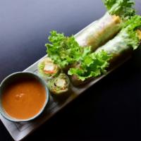 Fresh Rolls Tofu · green leaf & iceberg lettuce, cabbage, bean sprouts, carrots and cucumber wrapped in clear r...