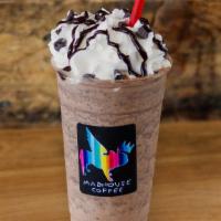 Monkey Mocha · 24oz. Blended with peanut butter, banana and chocolate chips. On the menu since 2006.