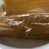 Tamales · Chicken, pork or jalapeño and cheese (made with corn flour and canola oil) bigger orders of ...