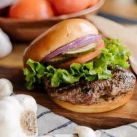 Garlic Burger · Third Pound USDA Choice burger infused with a generous portion of delicious minced garlic.  ...