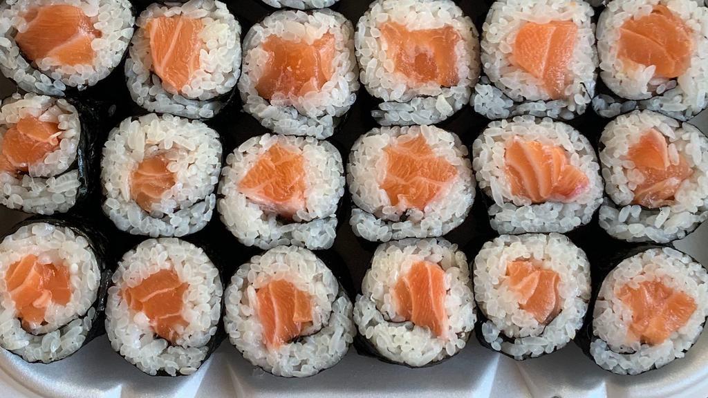 Salmon Roll · Consuming raw or undercooked meats, poultry, seafood, shellfish, or eggs may increase your risk of food bone illness, especially if you have certain medical conditions.