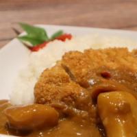 Chicken Katsu Curry · 4-hour slow-cooked curry with potatoes, carrots, and chicken katsu on the side.