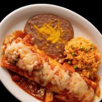 Chile Colorado Burrito · Tender pieces of beef cooked in a spicy red sauce.
