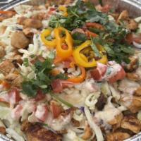 Burrito Bowl · Choice of asada,pollo,pastor,carnitas, monterrey jack chesse, pico de gallo, house aioli.