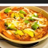 Sopa De Tortilla · Tortilla soup made with our special recipe includes shredded chicken, avocado, and delicious...