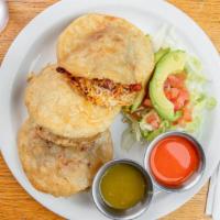 Gorditas · Deep fried corn tortilla and stuffed with your choice of meat.