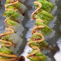 Avocado Sushi Roll · Comes With Soy Sauce, Wasabi, and Ginger.