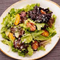 Simple Salad · Organic baby greens, heirloom tomatoes, garlic croutons, parmesan cheese, dijon balsamic vin...