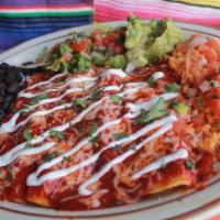 Enchiladas · 3 Enchiladas of your choice, Carne Asada, Chicken Tinga, Carnitas, Veggie or Cheese enchilad...