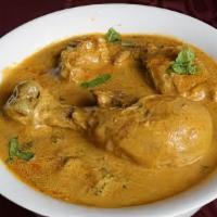 Chicken Korma · Marinated boneless tender chicken cooked with special spices.