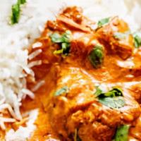 Chicken Tikka Masala · Chunks of chicken in clay oven and then cooked in a light creamy sauce with bell peppers and...