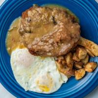 Country Fried Steak And Eggs · Two eggs, green chile gravy, Range Fries, choice of bread.

Consuming raw or undercooked mea...