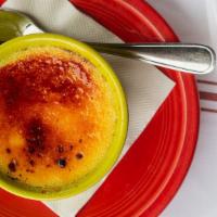 Creme Brulee · baked vanilla bean custard topped with caramelized sugar  *gluten friendly*