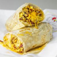 Breakfast Burrito · Consuming raw or undercooked meats, poultry, seafood, or eggs may increase your risk of food...