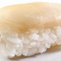 Super White Tuna Sushi (Escolar Nigiri) · 6 pieces Super White Tuna sushi (Escolar nigiri)