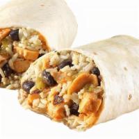 Buffalo Chicken Burrito · Shredded grilled chicken, potatoes, 3 cheese blend, and Buffalo ranch dressing stuffed in a ...
