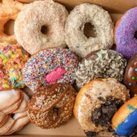 Hurts Dozen · Pre-selected box with 12 of our most popular donuts!
*May contain nut allergens