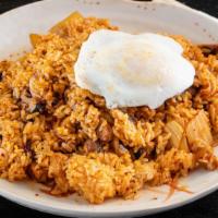 Kimchi Fried Rice · Gluten free. Korean style stir-fried rice with kimchi and your choice of meat.