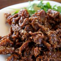 Sesame Beef Or Sesame Chicken · Chunks of chicken or beef tossed with sesame seeds in a special sweet sesame sauce.