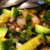 Caldo De Camaron · Spicy shrimp soup cooked potatoes, carrots, celery, onions, tomatoes and jalapeños. Comes se...