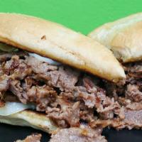 Double Dipper · Our New Double Meat French Dip! The Bun Got Bigger, So it Only Made Sense to Double the
Meat...