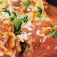 Mama Manzella'S Meatballs · Homemade family recipe since 1952 with marinara, mozzarella, pecorino Romano, house garlic b...