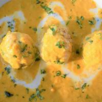 Malai Kofta · Savory potato & paneer balls dunked in smooth, rich & creamy gravy. Served with Rice Pulav. ...