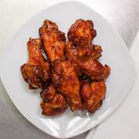 40 Wings · Choose from Plain, Spicy or BBQ, Extra hot, Garlic parmesan, or spicy BBQ