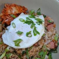 Fried Rice Bowl · Fried Rice with Onion, Carrots, Celery & Sesame Oil and Choice of Spam, Portuguese Sausage o...