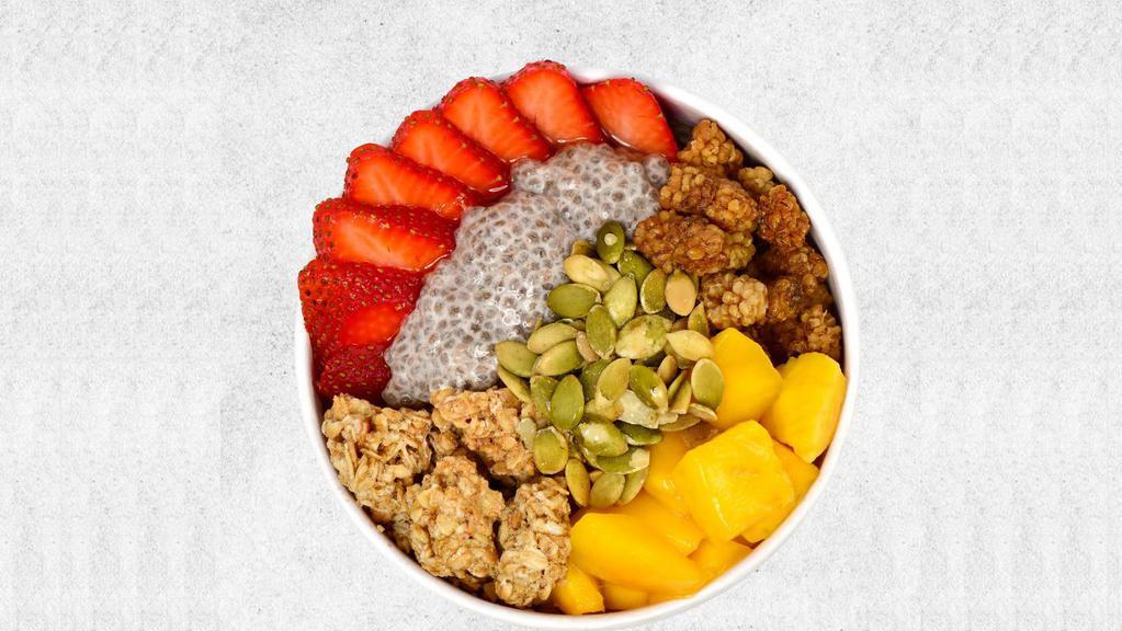 Rainbowl · Boost Immunity:



Base: Acai, Banana, Strawberry, Blueberry.

Toppings: Coconut Chia Pudding, Strawberry, Mango, Mulberry, Pumpkin Seeds, Hemp Granola.



DAIRY-FREE
GLUTEN-FREE
VEGAN


Contains: Tree nuts (coconut).

This kitchen process food that may contain soy and nuts. All products may also contain other ingredients.