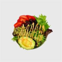 Plant Goddess Salad · Romaine Lettuce, Avocado, Strawberry, Pumpkin Seeds, Dried Cranberries, House Vinaigrette, C...