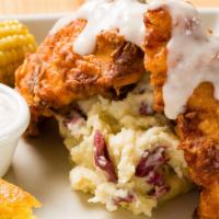 Southern Fried Chicken · All-natural, hormone-free, boneless fresh chicken breast hand-breaded, dipped in buttermilk ...