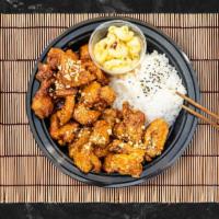 Chick'S Glazed Bowl · Crunchy, crispy fried chicken glazed in your choice of sauce piled high over fresh white ric...