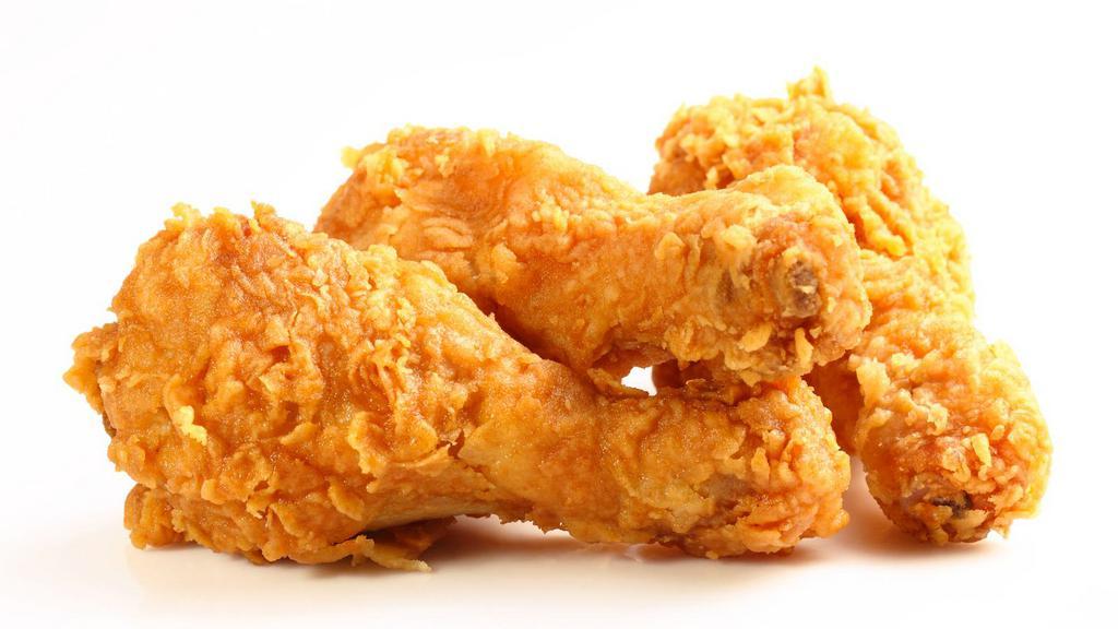 White Chicken (3 Pieces) · Two crispy white chicken breast pieces and a wing.
