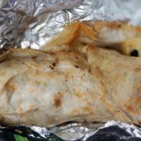 California Burrito · Fried potatoes, mozzarella, pico de gallo, rice, beans, choice of chicken, carne asada, past...