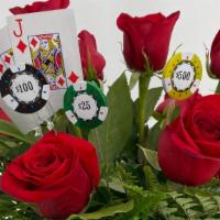 Blackjack Rose Bouquet · The Blackjack Rose Bouquet is another addition to our Casino Themed Arrangements. One dozen ...